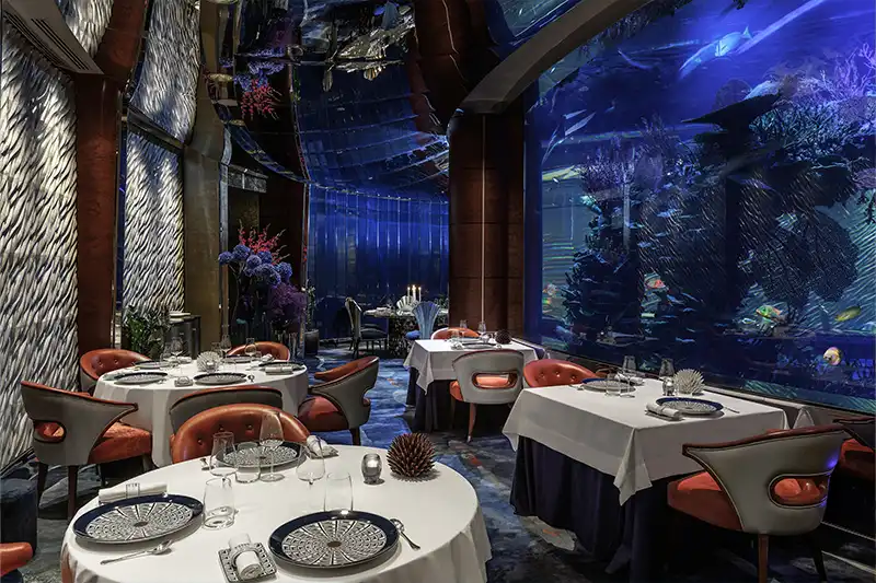 Dîner d’exception au Ristorante L’Olivo – Burj Al Arab Restaurant gastronomique avec aquarium au Burj Al Arab