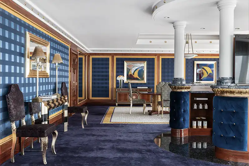 Suite familiale spacieuse – Burj Al Arab Jumeirah Intérieur d’une suite familiale avec vue sur la mer au Burj Al Arab