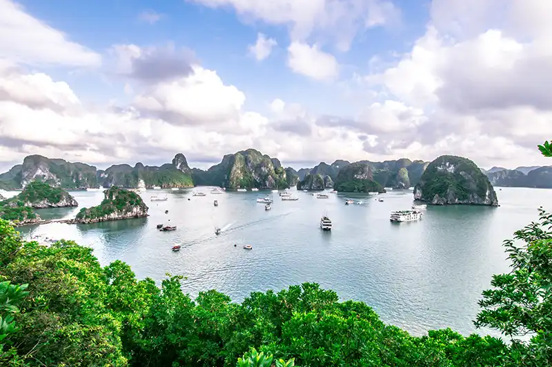 Baie de Bai Tu Long au Vietnam et ses formations karstiques