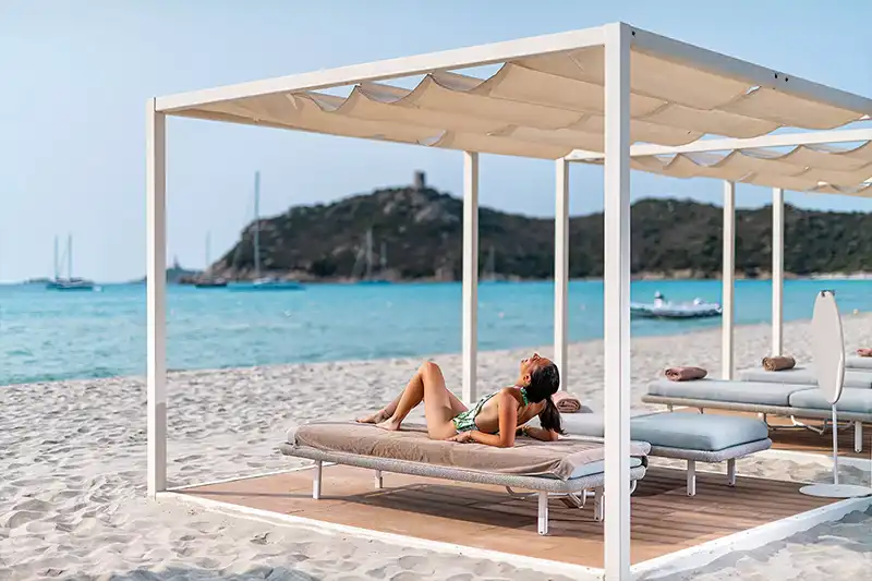 Plage privée de l’Almar Timi Ama Villasimius en Sardaigne