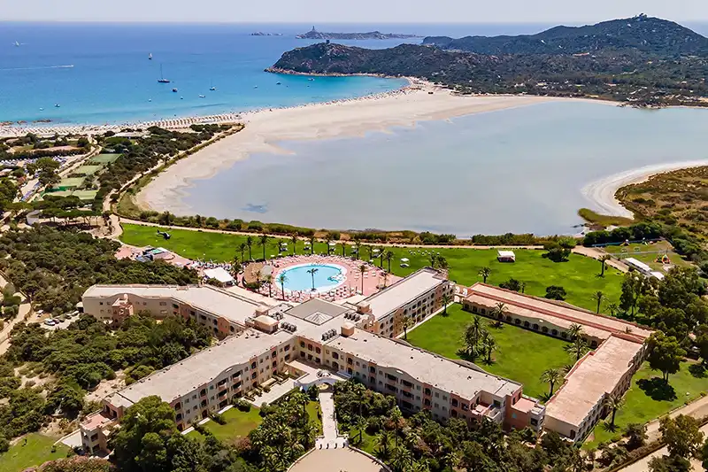 Vue aérienne de l’Almar Timi Ama Villasimius en Sardaigne