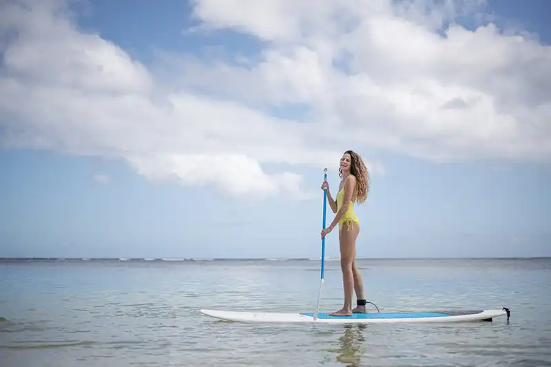 Activité paddle sur le lagon de l’île Maurice