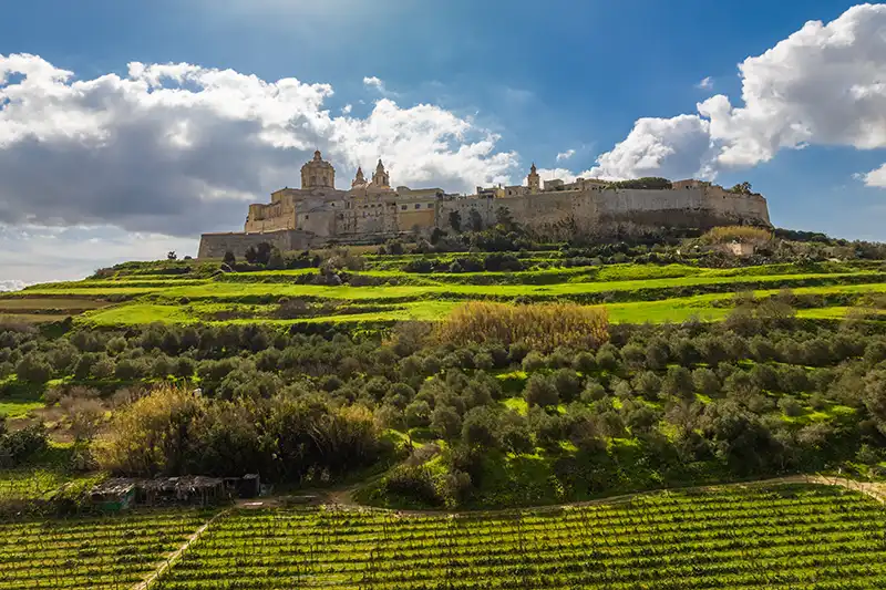 Vue sur Mdina à Malte lors du séjour découverte Malte Expérience