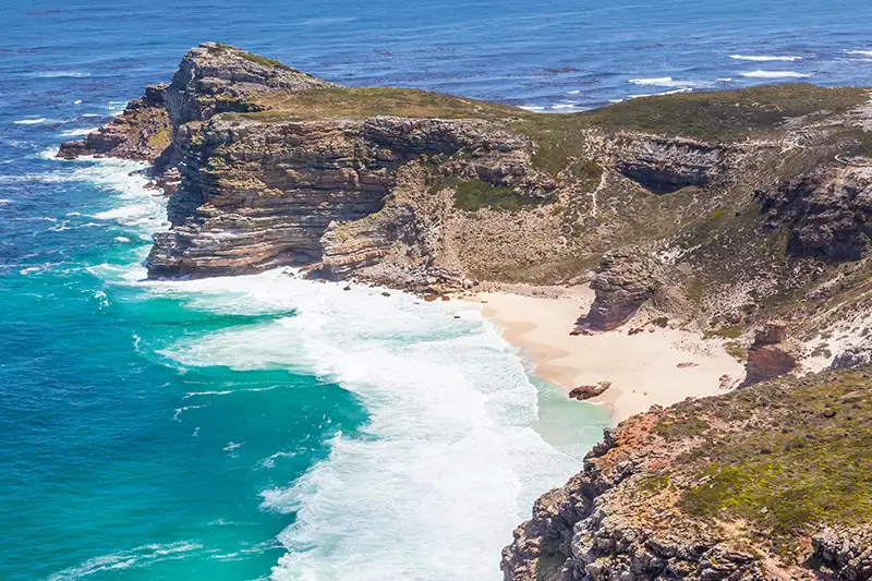 Paysage côtier du Cap de Bonne-Espérance en Afrique du Sud