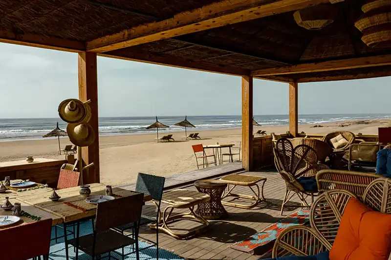 Beach Club de La Fiermontina Ocean face à l’océan Atlantique au Maroc