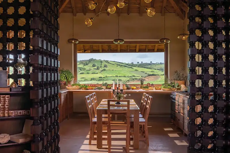 Restaurant de La Fiermontina Ocean au Maroc avec vue sur les paysages naturels
