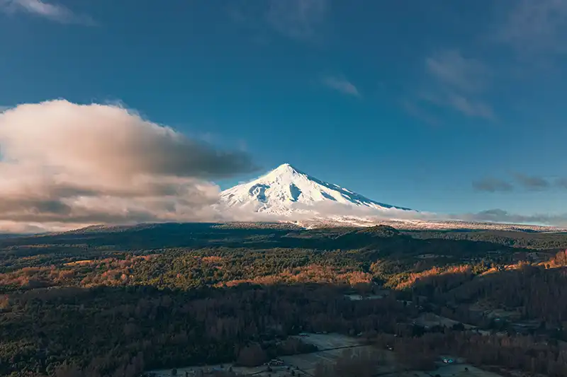 Volcan Villarrica près de Pucón dans le sud du Chili